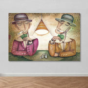 Quadro em Tela Decorativa Multicolor 100x140 cm – Tela 100% com Moldura de Madeira (3–4 cm)