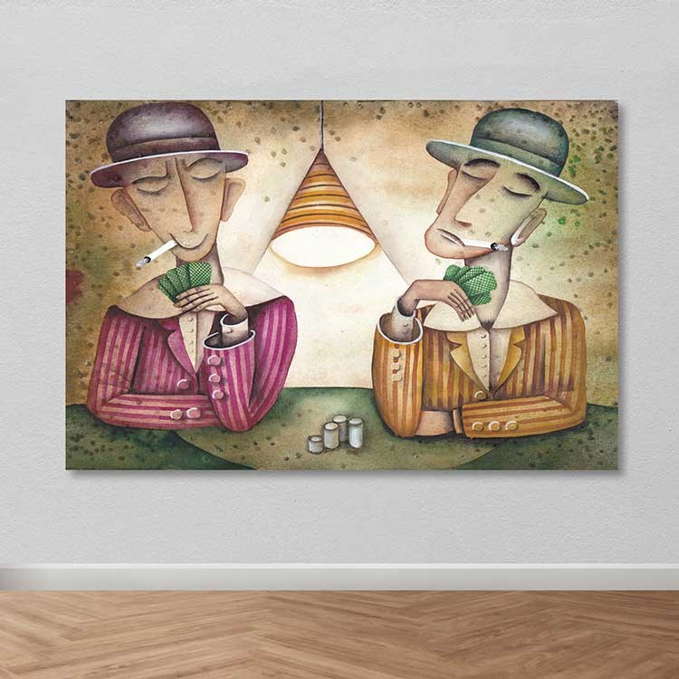 Quadro em Tela Decorativa Multicolor 100x140 cm – Tela 100% com Moldura de Madeira (3–4 cm)