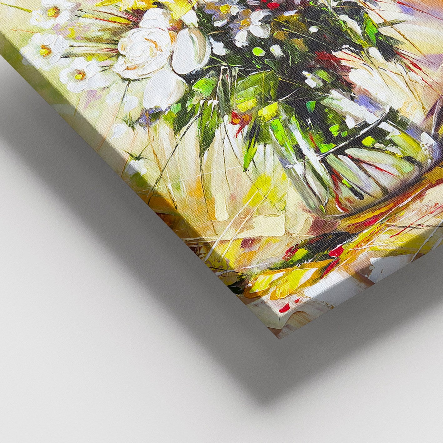 Quadro Decorativo em Tela 100% Canvas, Moldura de Madeira 3–4 cm, Multicolor, 100x140 cm