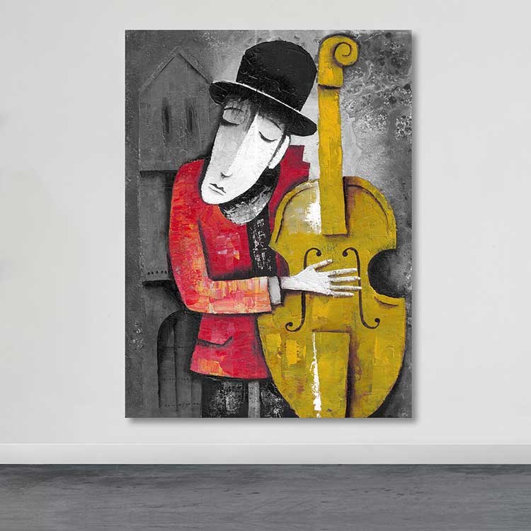 Quadro em Tela Decorativo Multicolor 100x140 cm com Moldura de Madeira (100% Canvas, 3–4 cm)