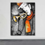 Quadro em Canvas Multicolor 100 x 140 cm com Moldura de Madeira (3–4 cm)