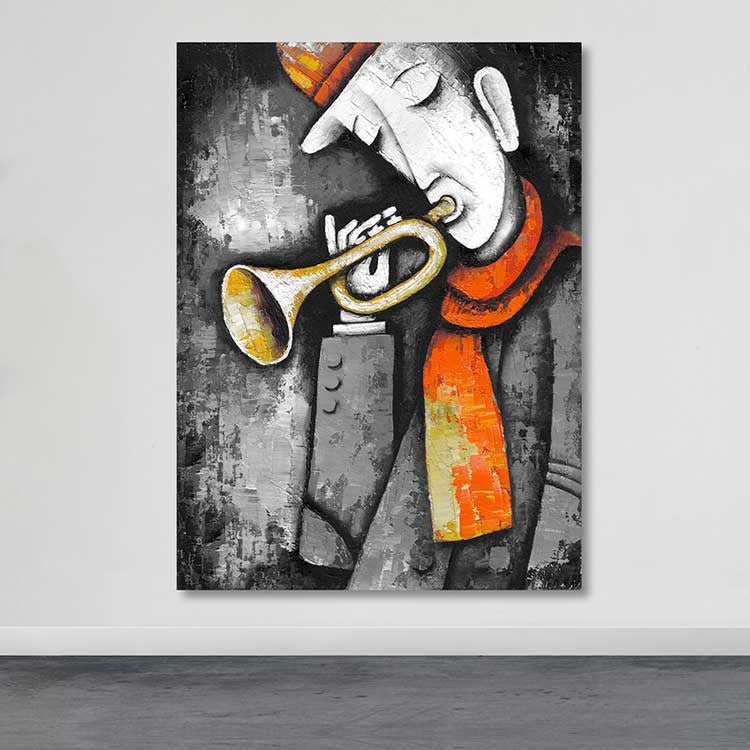 Quadro em Canvas Multicolor 100 x 140 cm com Moldura de Madeira (3–4 cm)