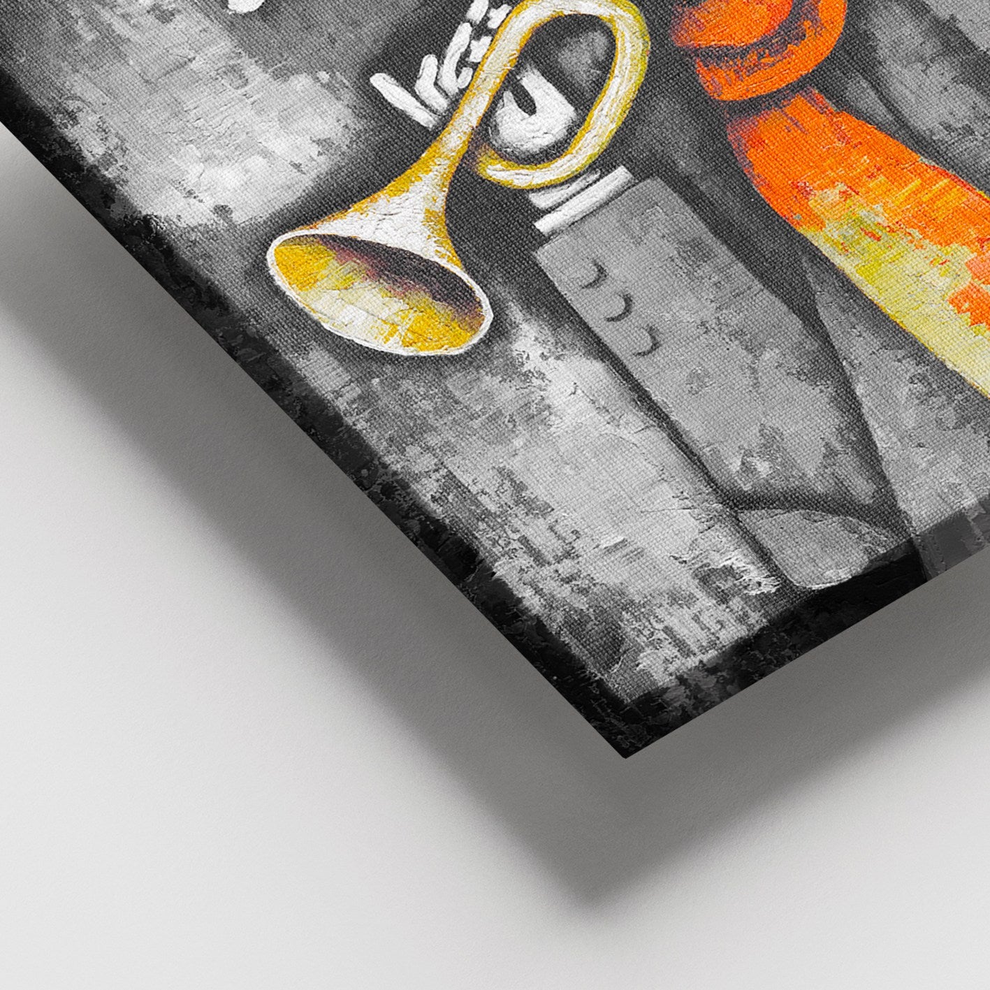 Quadro em Canvas Multicolor 100 x 140 cm com Moldura de Madeira (3–4 cm)