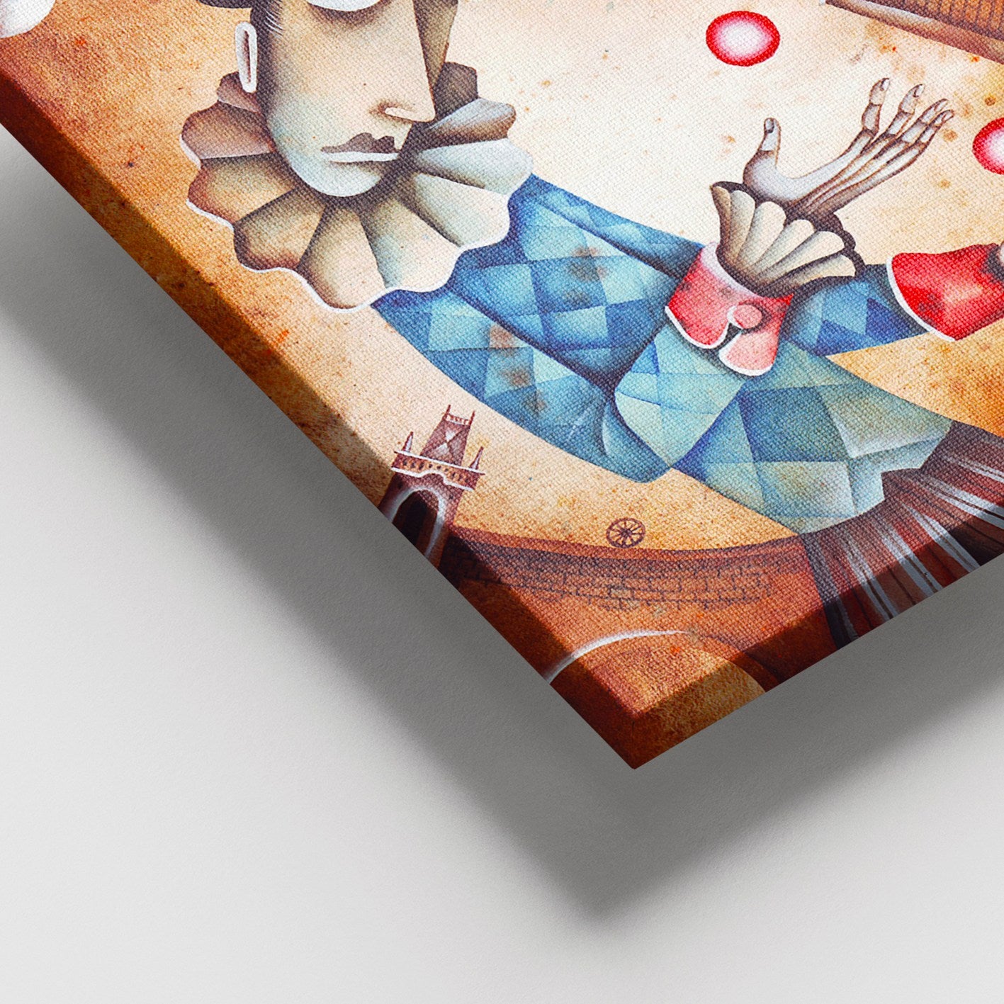 Tela Decorativa Multicolor 100 x 140 cm com Moldura de Madeira (3–4 cm) – 100% Canvas