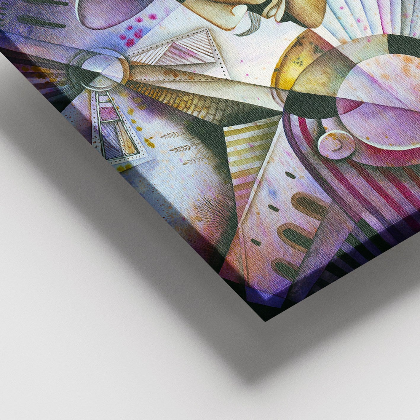 Quadro em Tela 100% Canvas Multicolor com Moldura de Madeira (3–4 cm) – 100 x 140 cm