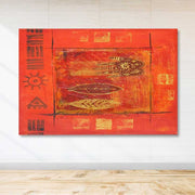 Tela Decorativa Multicolor 100x140 cm com Moldura de Madeira (3-4 cm)