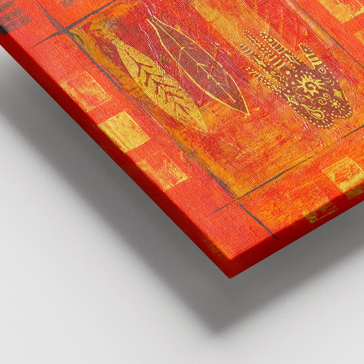 Tela Decorativa Multicolor 100x140 cm com Moldura de Madeira (3-4 cm)