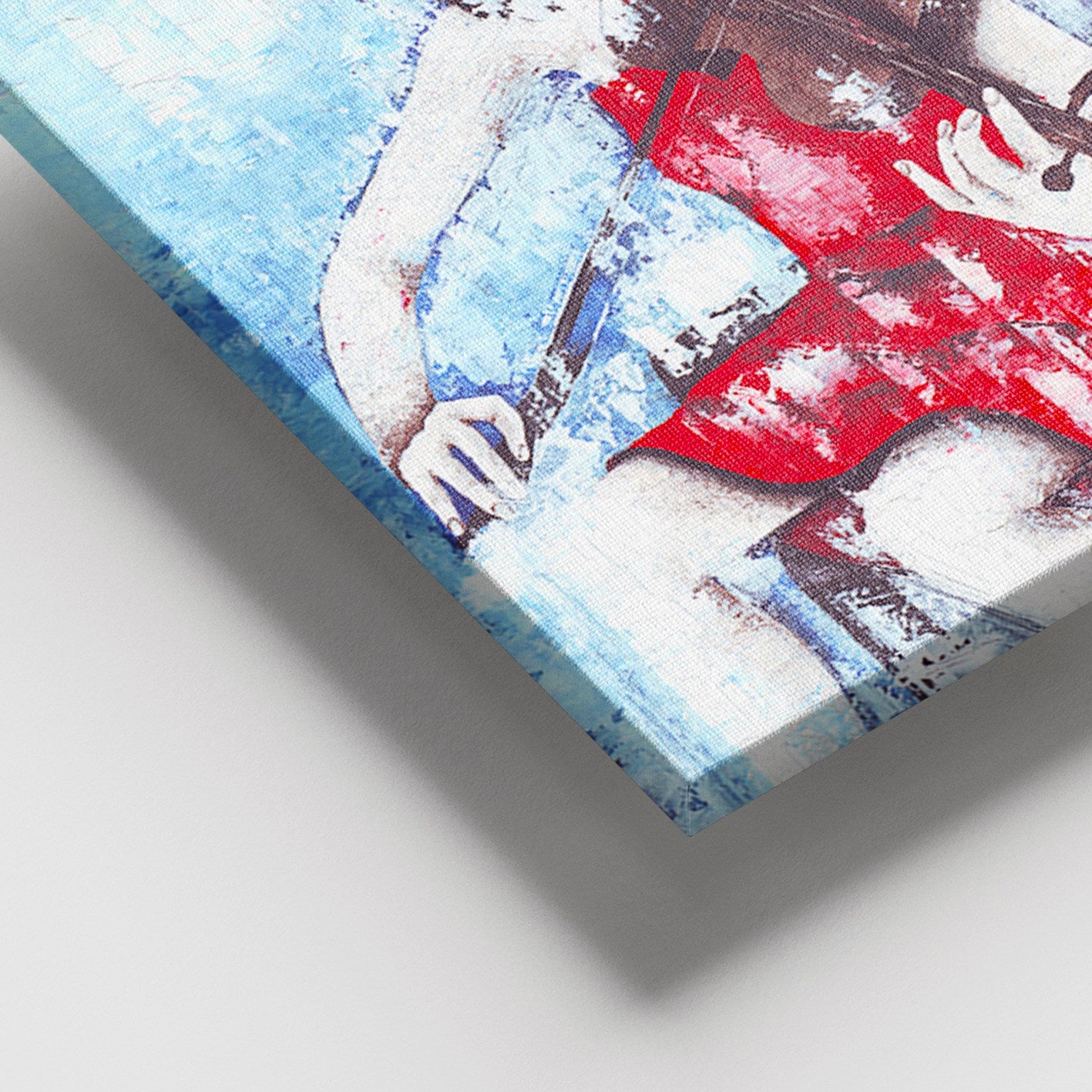 Quadro Decorativo em Canvas Multicolor 100 x 140 cm com Moldura de Madeira (3–4 cm)