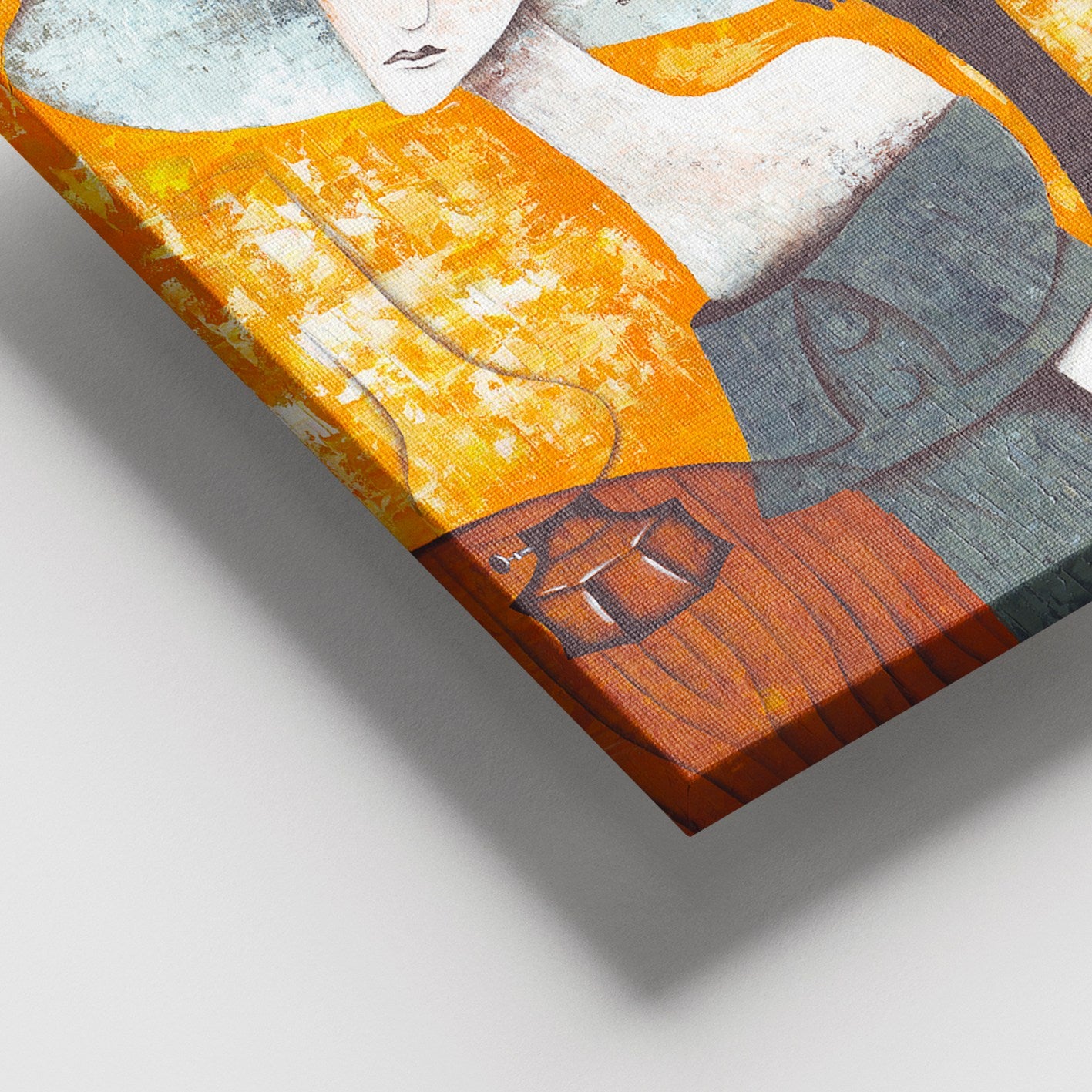 Tela Decorativa Multicolor 100x140 cm com Moldura em Madeira (100% Canvas)