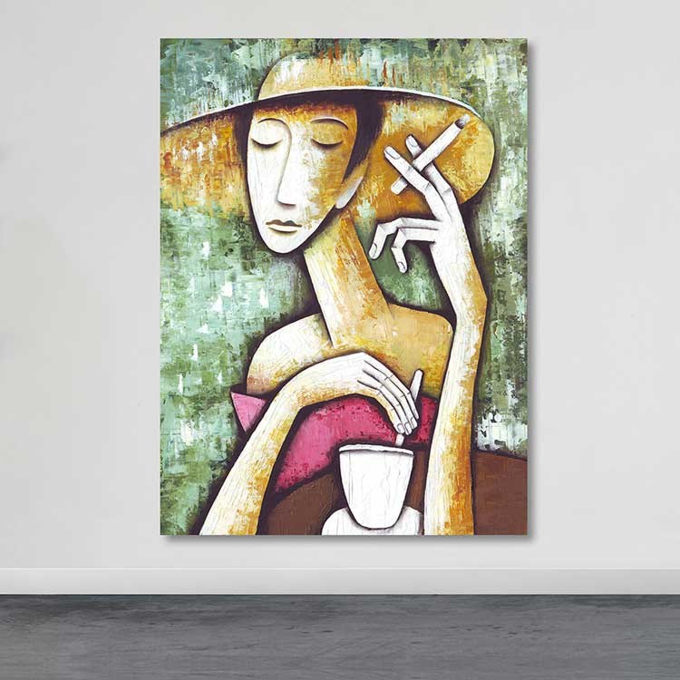 Quadro em Tela Decorativo Multicolor 100x140 cm com Moldura de Madeira (3–4 cm) – Canvas 100% – 3,8 kg