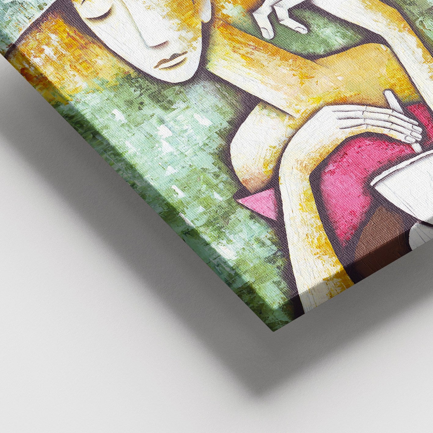 Quadro em Tela Decorativo Multicolor 100x140 cm com Moldura de Madeira (3–4 cm) – Canvas 100% – 3,8 kg