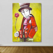 Quadro em Tela Decorativo Multicolor 100x140 cm com Moldura de Madeira (3–4 cm) – 100% Tela