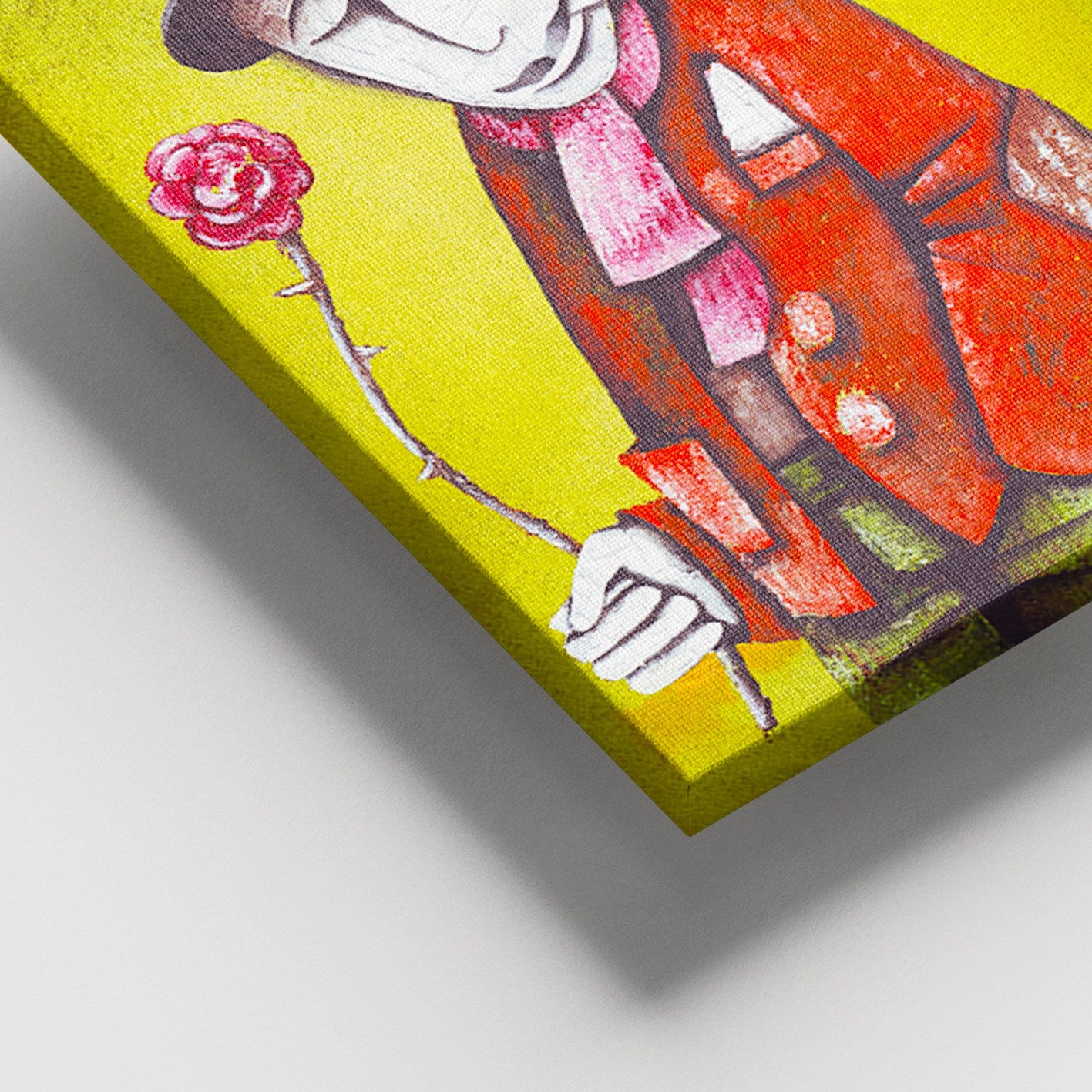 Quadro em Tela Decorativo Multicolor 100x140 cm com Moldura de Madeira (3–4 cm) – 100% Tela