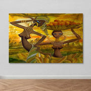 Quadro em Tela Multicolor 100x140 cm com Moldura de Madeira (3–4 cm) – Decoração Premium