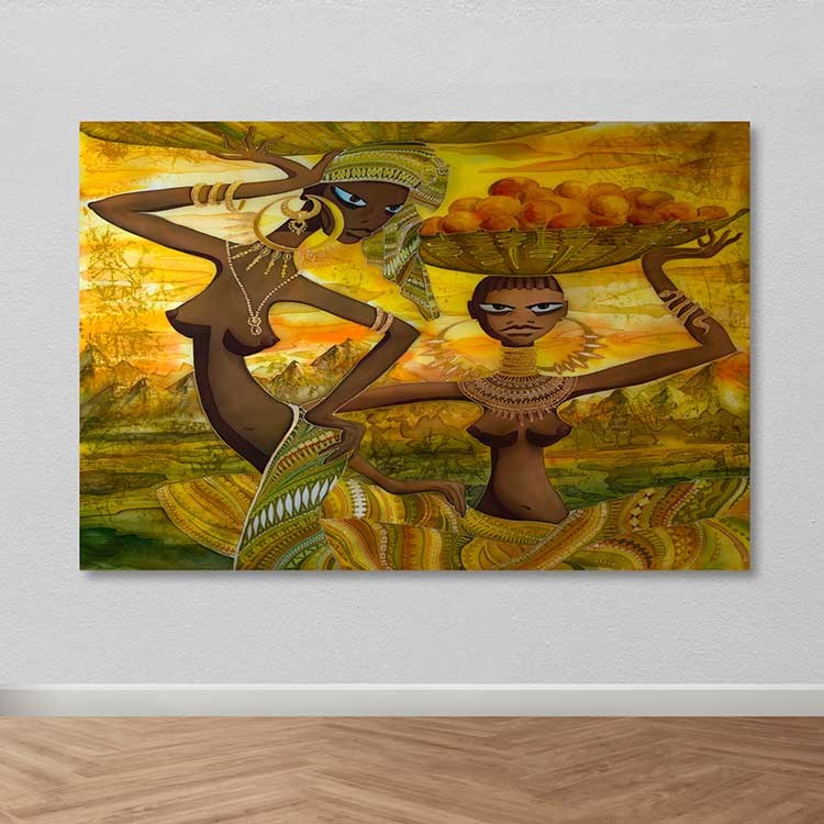 Quadro em Tela Multicolor 100x140 cm com Moldura de Madeira (3–4 cm) – Decoração Premium