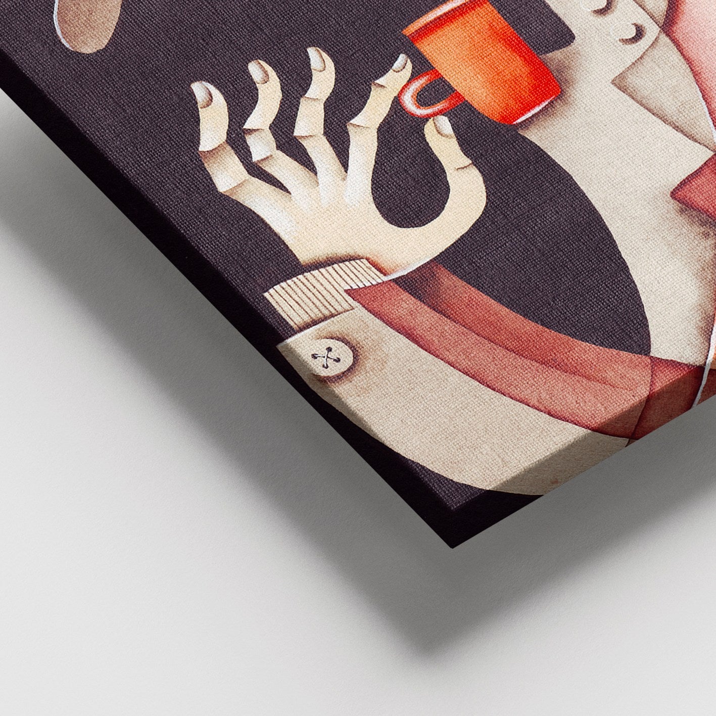 Quadro em Tela Decorativa Multicolor 100x140 cm com Moldura de Madeira (100% Canvas, Espessura 3–4 cm) – DEV03652100140