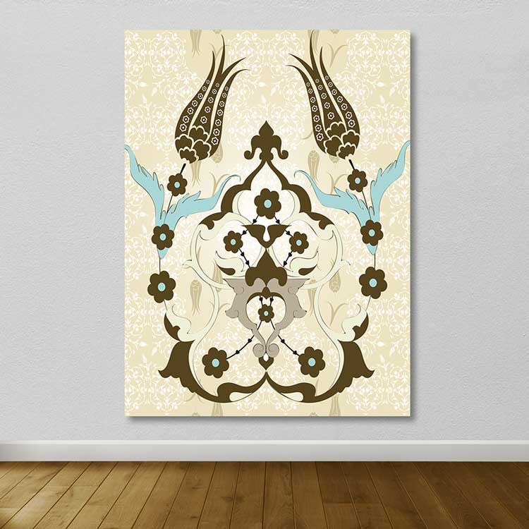 Quadro Decorativo em Tela 100% Multicolor, 100x140 cm, Moldura de Madeira (3–4 cm)