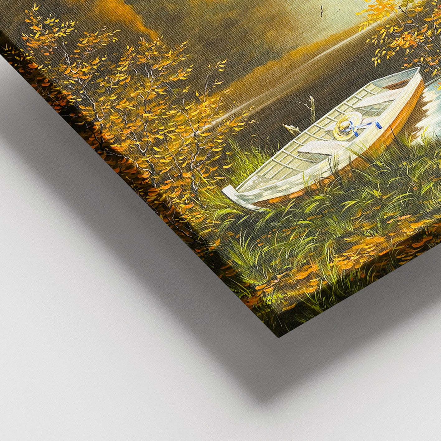 Quadro em Tela Decorativo Multicolor com Moldura de Madeira (3–4 cm) – 100 x 140 cm