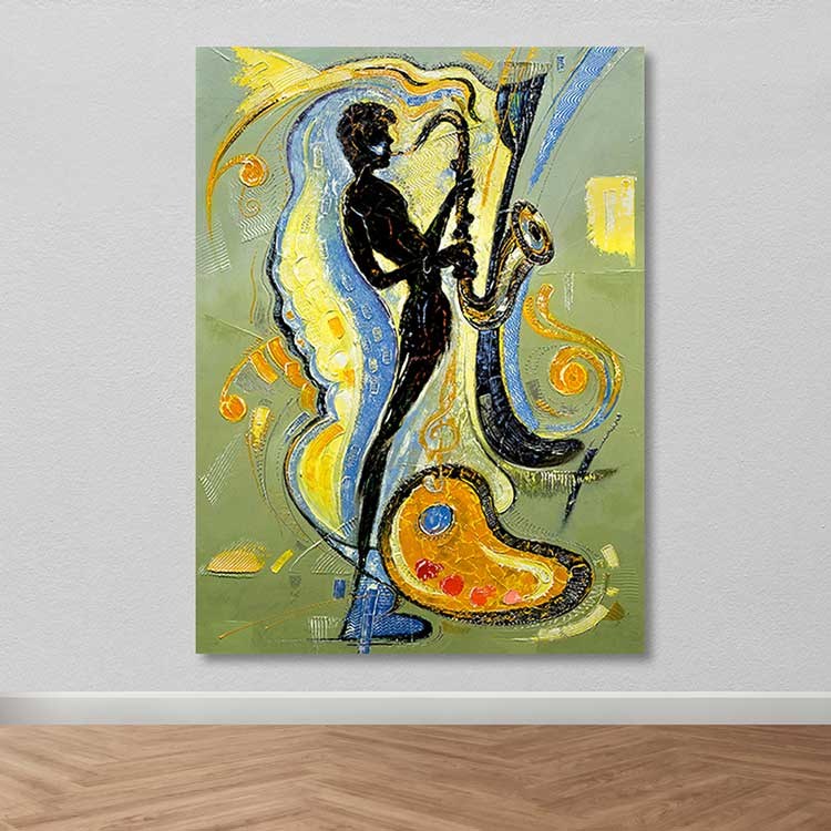 Tela Decorativa Multicolor 100x140 cm com Moldura de Madeira (3–4 cm) – 100% Tela – 3,8 kg