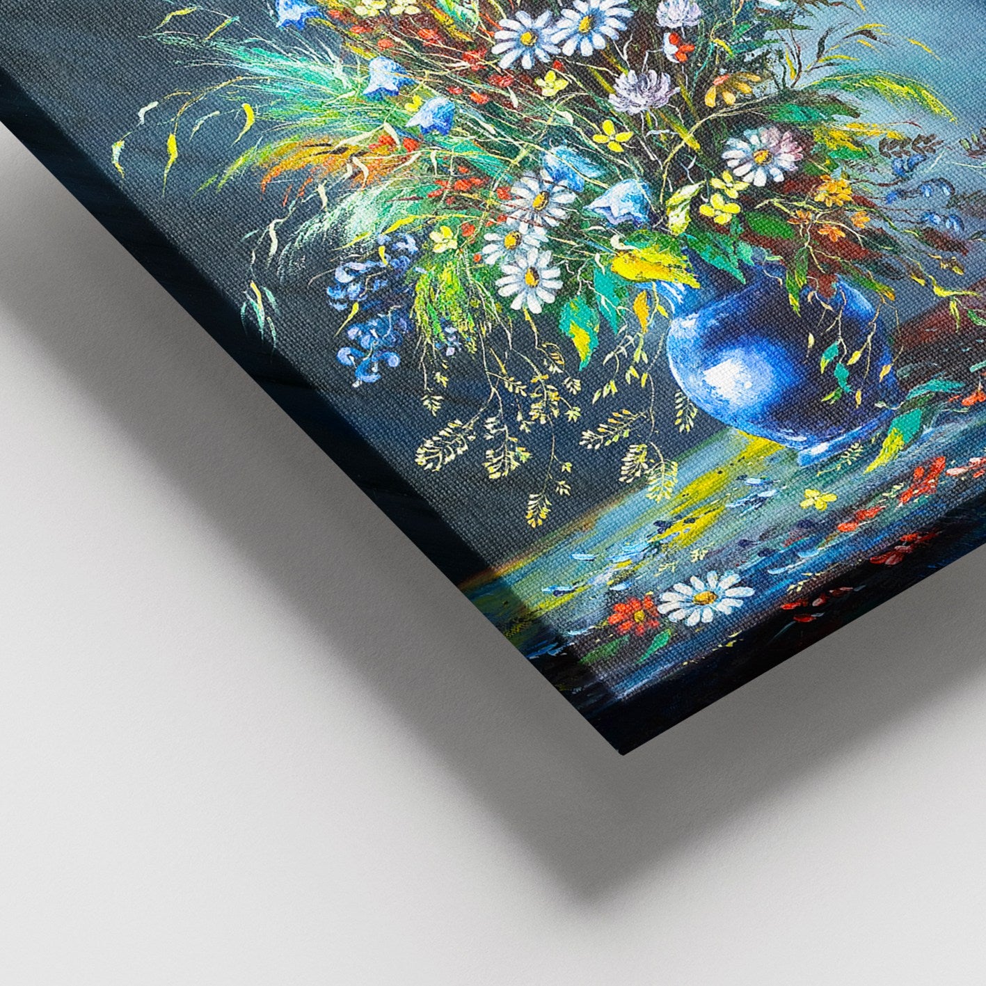 Tela Decorativa Multicolor 100x140 cm em 100% Canvas com Moldura de Madeira 3-4 cm