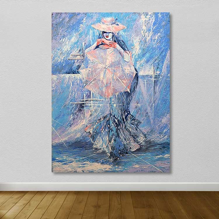 Tela Decorativa Multicolor 100x140 cm com Moldura de Madeira (3–4 cm) – 100% Tela