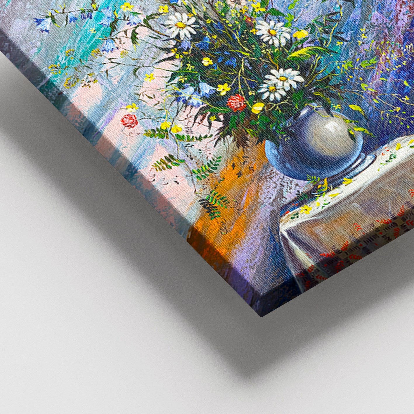 Tela Decorativa Multicolor em Canvas 100% com Moldura de Madeira (3–4 cm), 100 x 140 cm