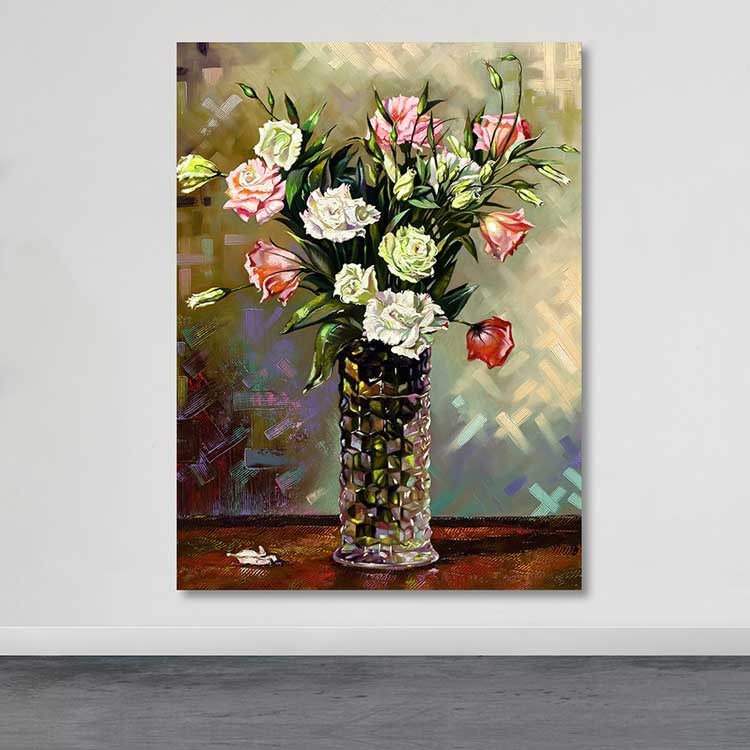 Tela Decorativa Multicolor em Canvas 100% com Moldura de Madeira (3–4 cm), 100x140 cm