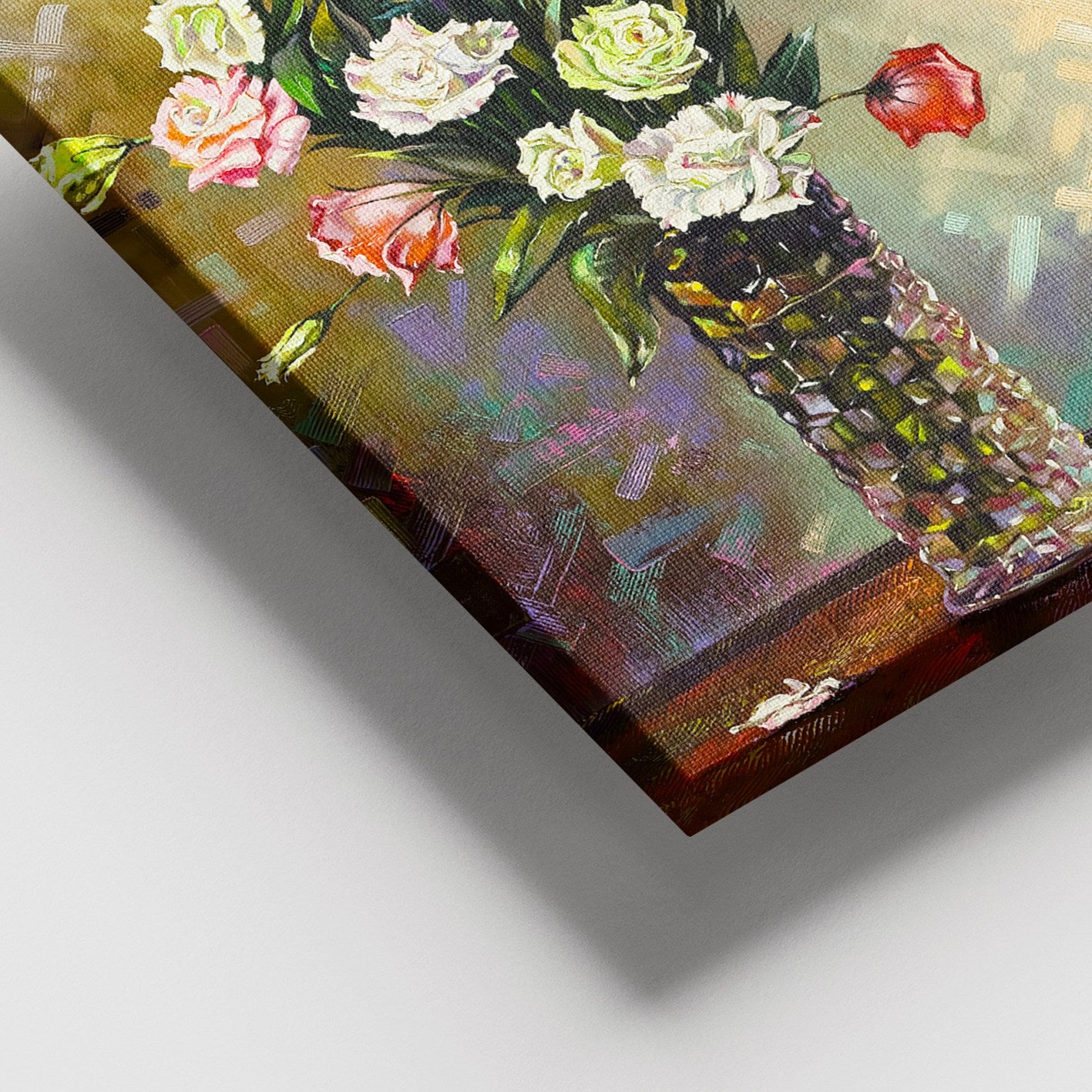 Tela Decorativa Multicolor em Canvas 100% com Moldura de Madeira (3–4 cm), 100x140 cm