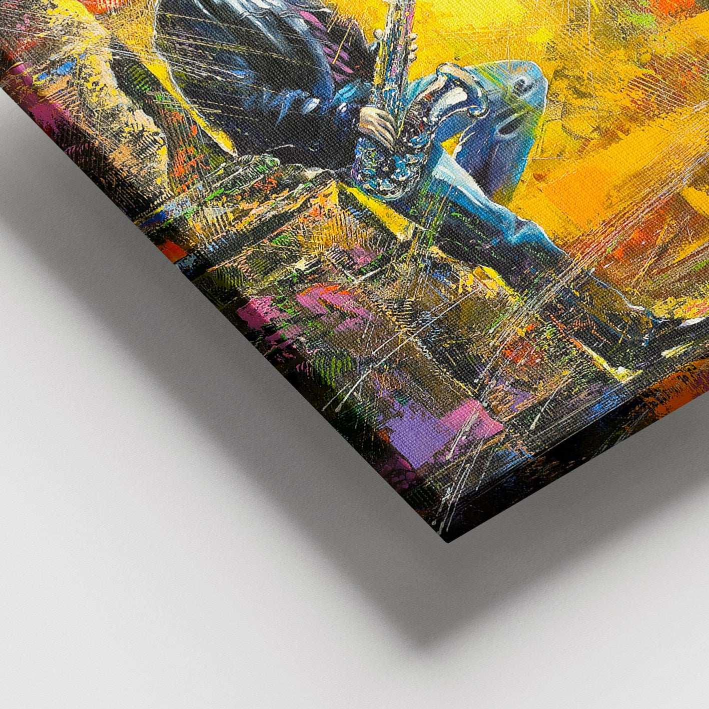 Quadro em Tela Decorativo Multicolor 100x140 cm com Moldura de Madeira (3–4 cm) – 100% Canvas