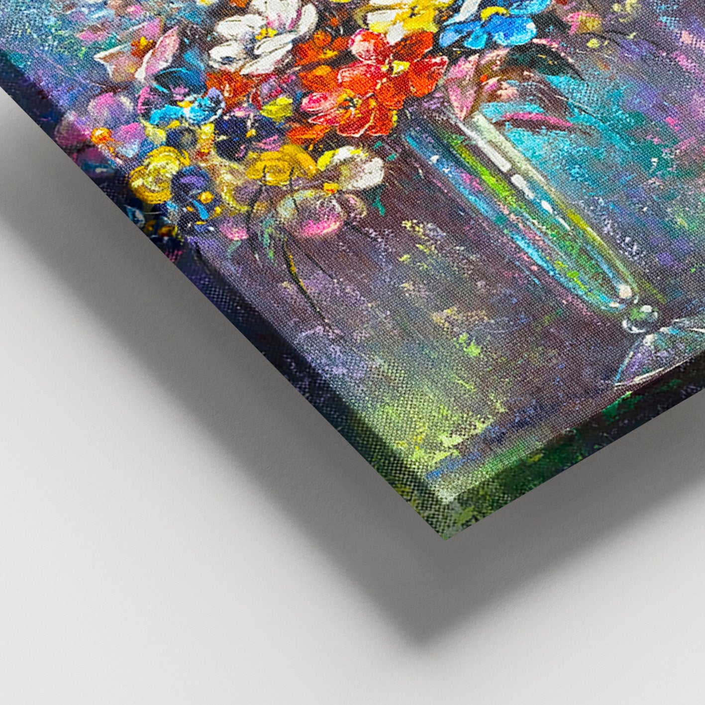 Quadro em Tela Decorativa Multicolor 100% Canvas com Moldura de Madeira (3–4 cm) 100 x 140 cm