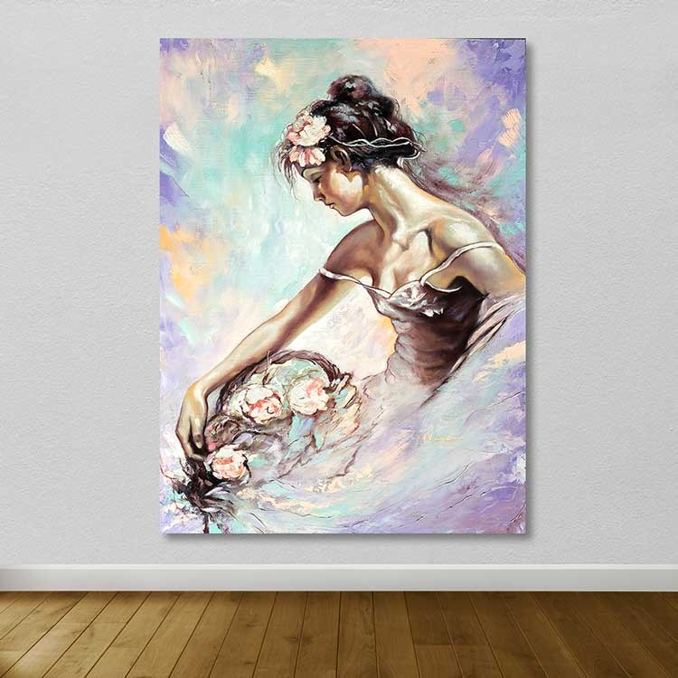 Tela Decorativa em Canvas 100% Multicolor 100x140 cm com Moldura de Madeira (3–4 cm)