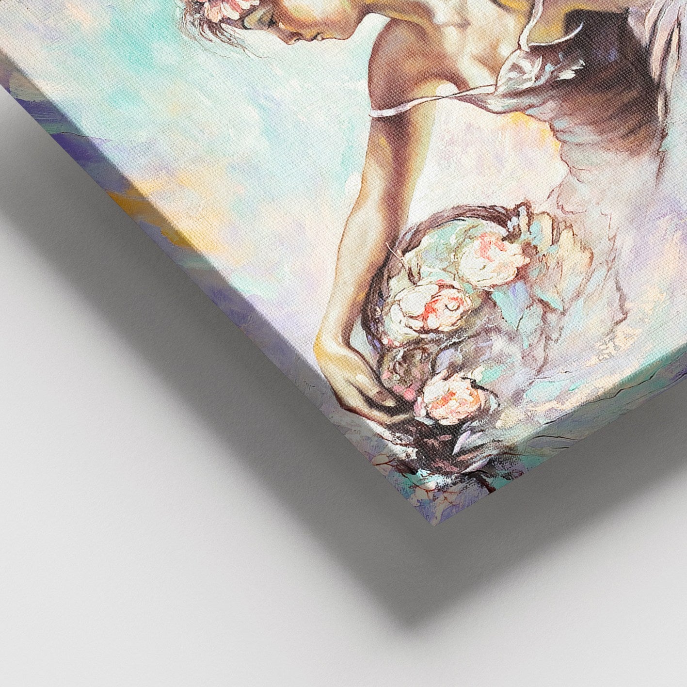 Tela Decorativa em Canvas 100% Multicolor 100x140 cm com Moldura de Madeira (3–4 cm)