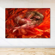 Quadro Decorativo em Tela Multicolor 100x140 cm, 100% Canvas, Moldura de Madeira 3–4 cm