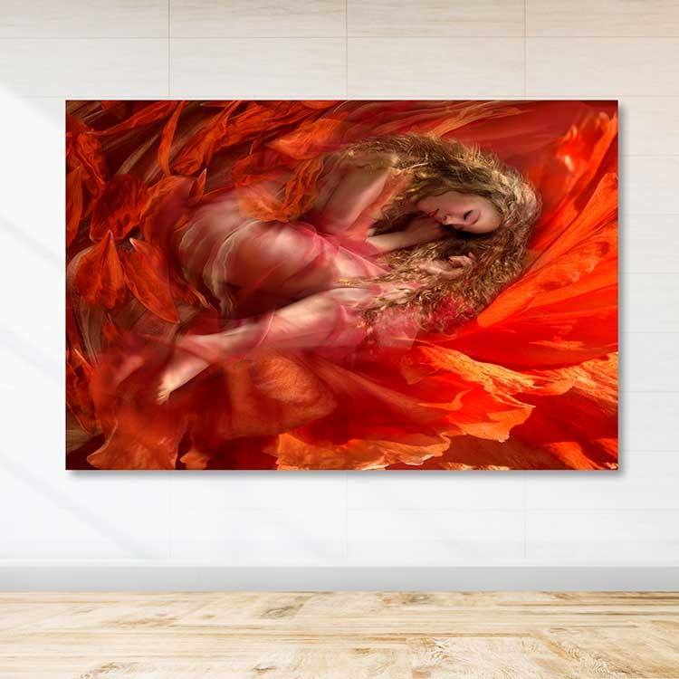 Quadro Decorativo em Tela Multicolor 100x140 cm, 100% Canvas, Moldura de Madeira 3–4 cm