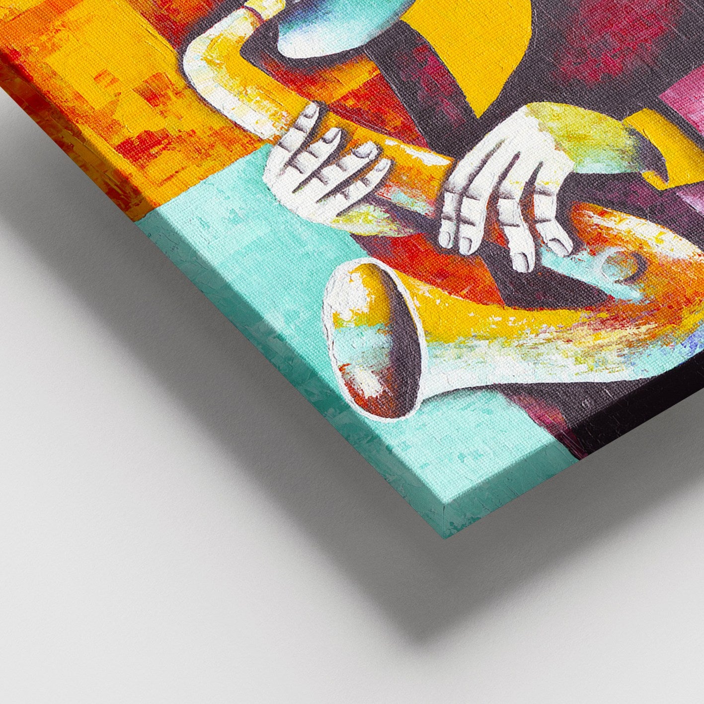 Tela Decorativa Multicolor 100x140 cm em 100% Canvas com Moldura de Madeira (3–4 cm)