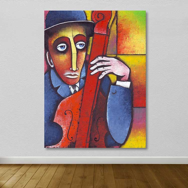 Quadro Decorativo em Tela Multicolor 100 x 140 cm - Tela 100% com Moldura de Madeira (3-4 cm)