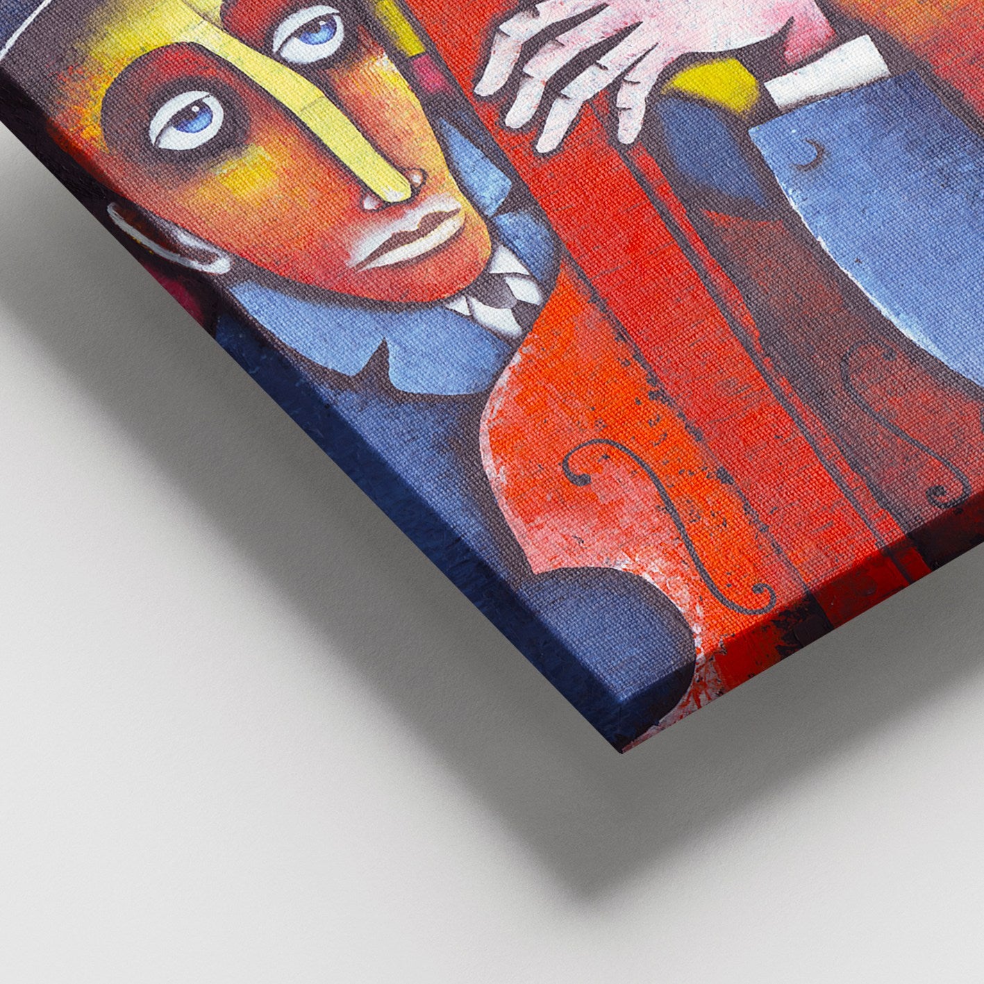 Quadro Decorativo em Tela Multicolor 100 x 140 cm - Tela 100% com Moldura de Madeira (3-4 cm)