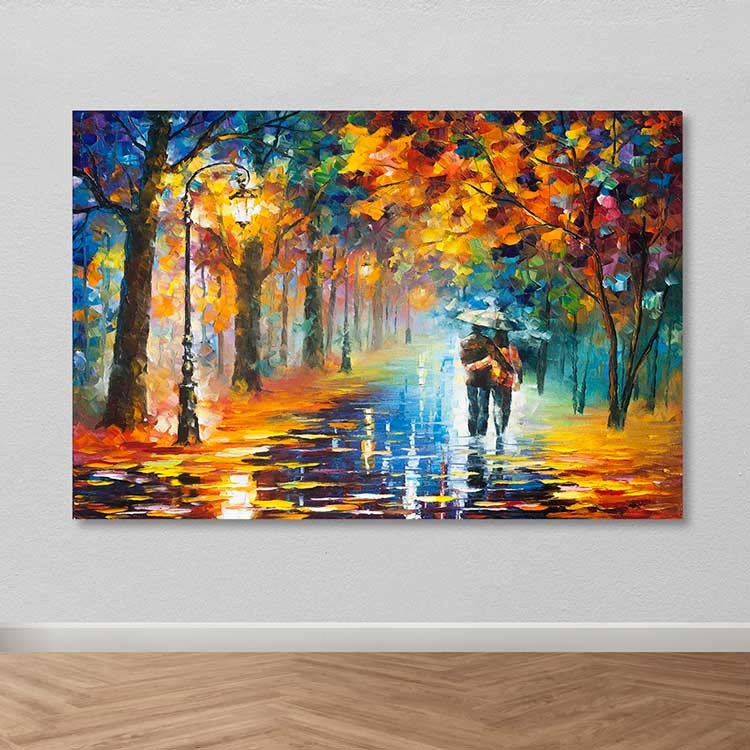 Quadro em Tela Decorativo 100x140 cm com Moldura de Madeira (3–4 cm) – Multicolor