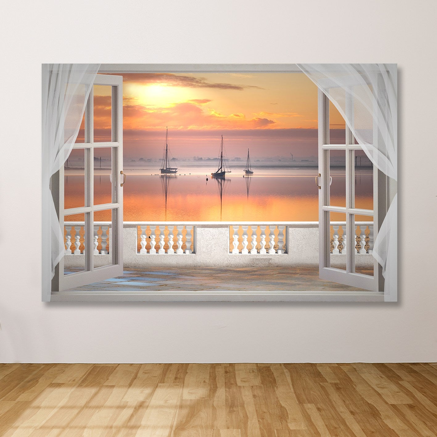 Quadro Decorativo em Tela Multicolor 100 x 140 cm — Canvas 100% com Moldura de Madeira (3–4 cm)