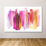 Quadro em Tela Decorativa Multicolor 100x140 cm com Moldura de Madeira (3–4 cm)