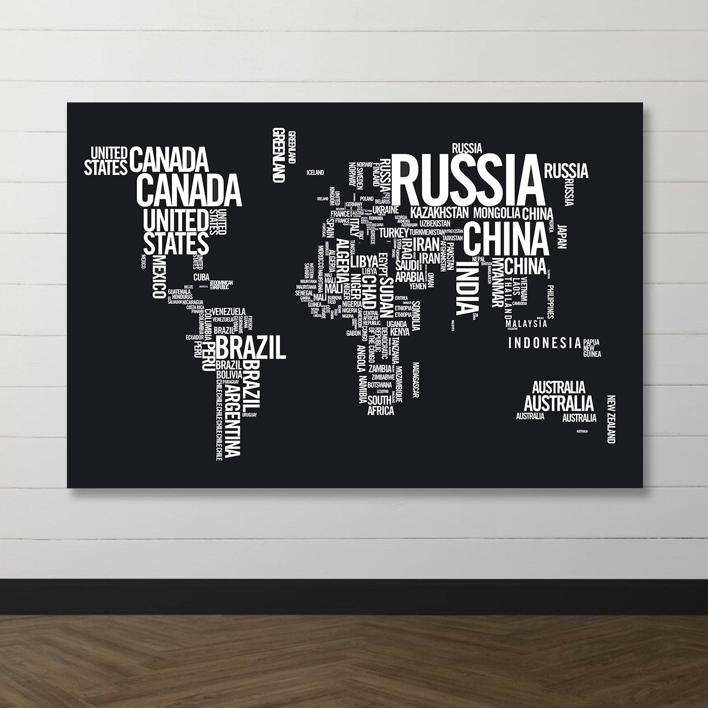 Quadro em Tela Decorativa Multicolor 100x140 cm com Moldura de Madeira (3-4 cm) – DEV6691