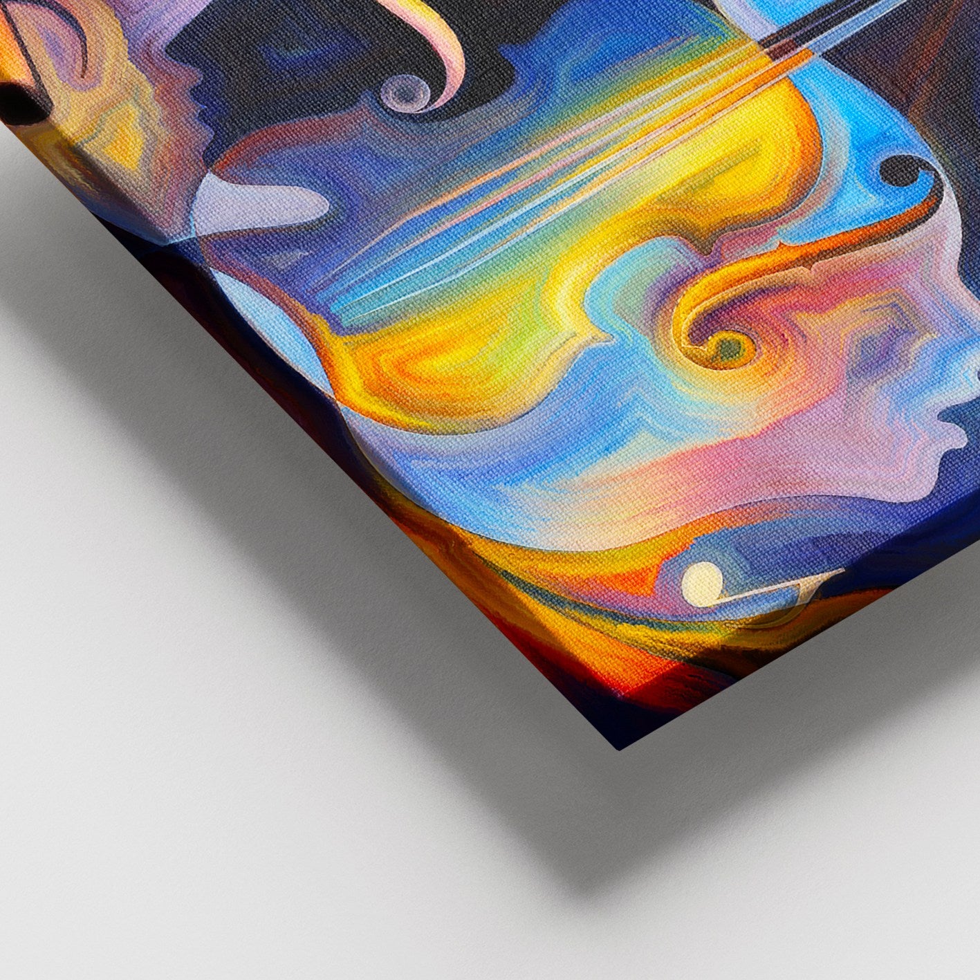 Quadro em Tela Decorativo Multicolor com Moldura de Madeira 100x140 cm