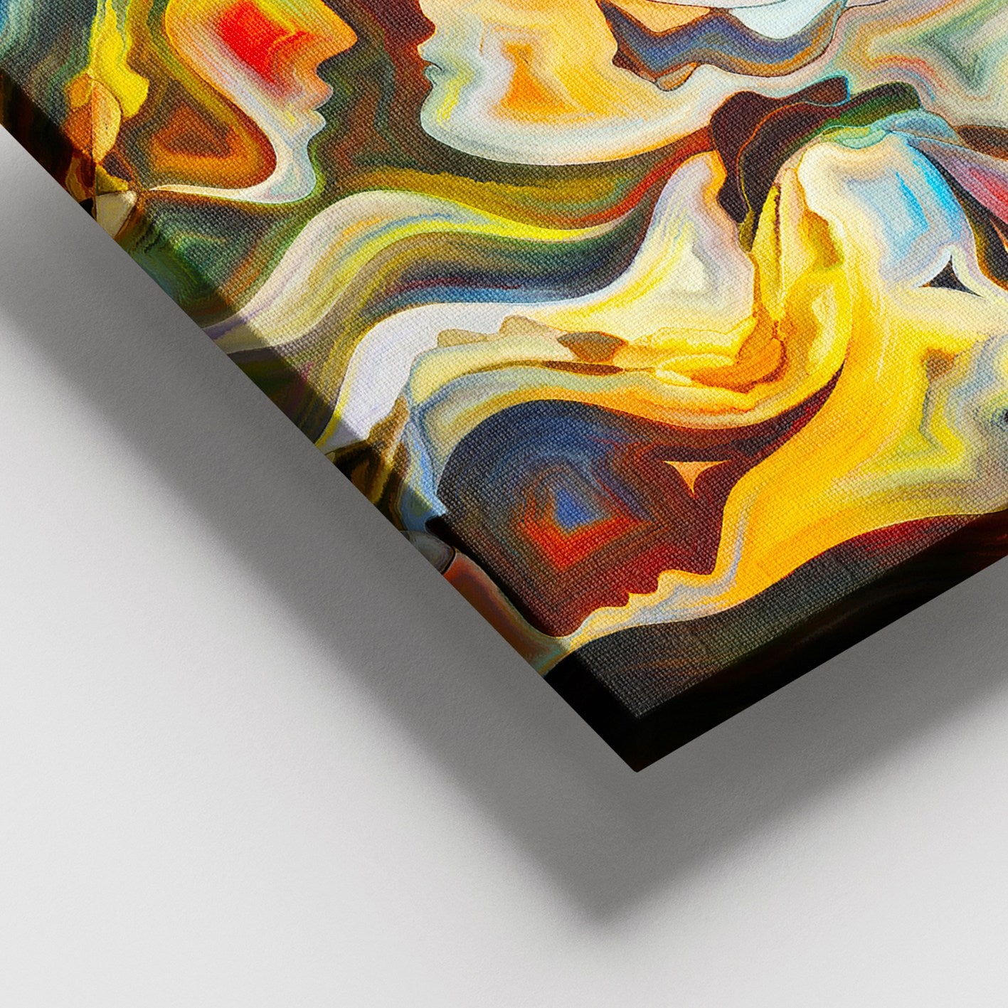 Quadro Decorativo em Tela 100% Canvas Multicolor 100x140 cm com Moldura 100% Madeira (3–4 cm)