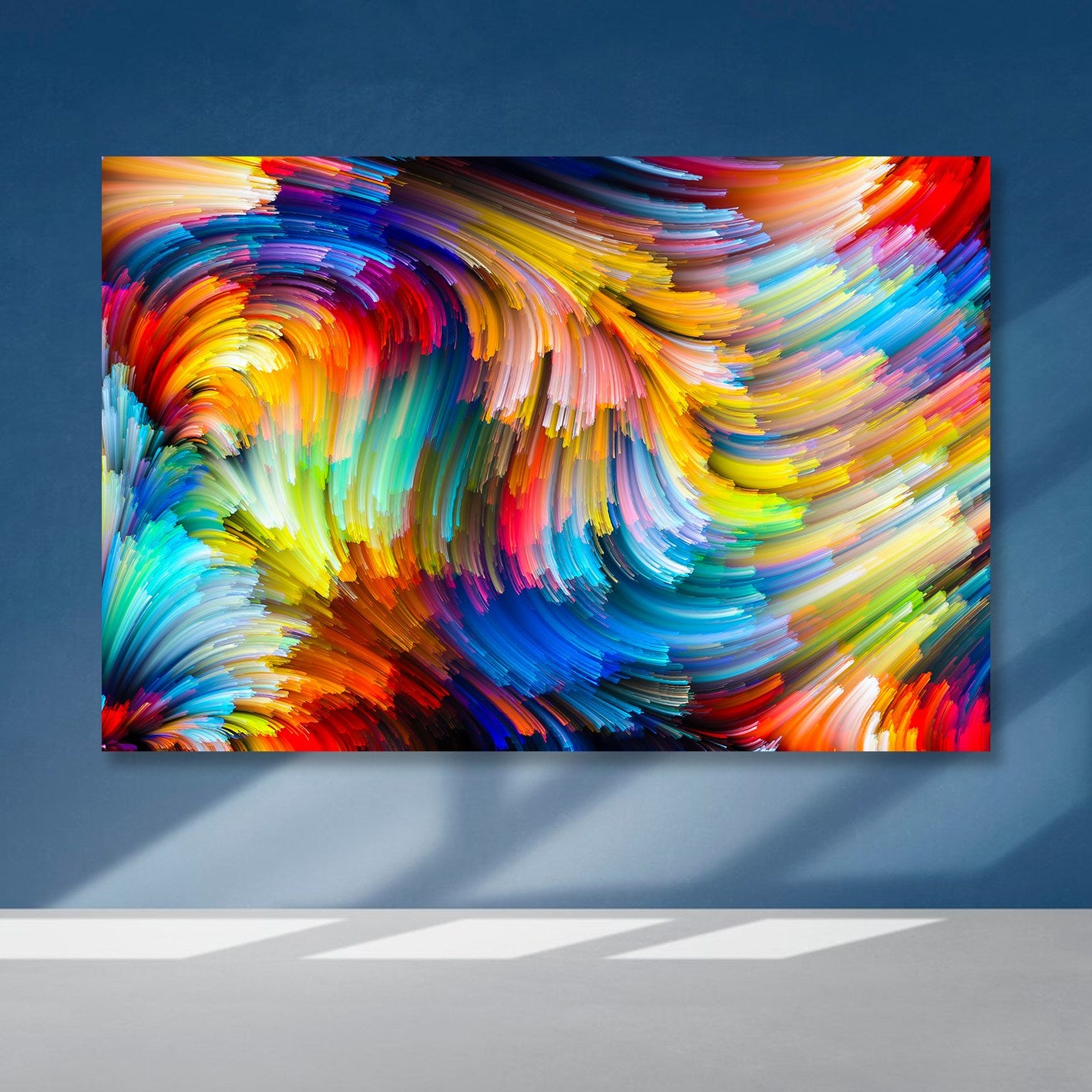 Quadro Decorativo em Tela 100% Canvas 100x140 cm Multicolor com Moldura de Madeira (3–4 cm) – DEV6707 (205DNT2687)