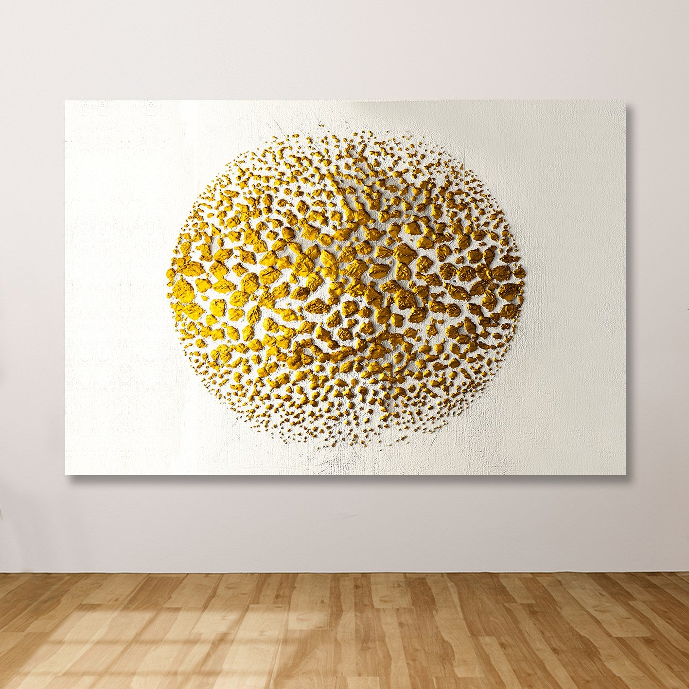 Pintura decorativa em tela – 100 x 140 cm – Moldura em madeira