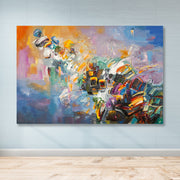 Quadro Decorativo em Tela 100% Canvas, Multicolor, Moldura 100% Madeira (100x140 cm)