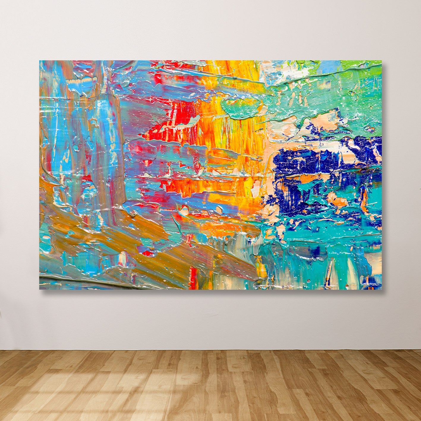 Tela Decorativa em Canvas com Moldura de Madeira, Multicolor, 100x140 cm (DEV6716)