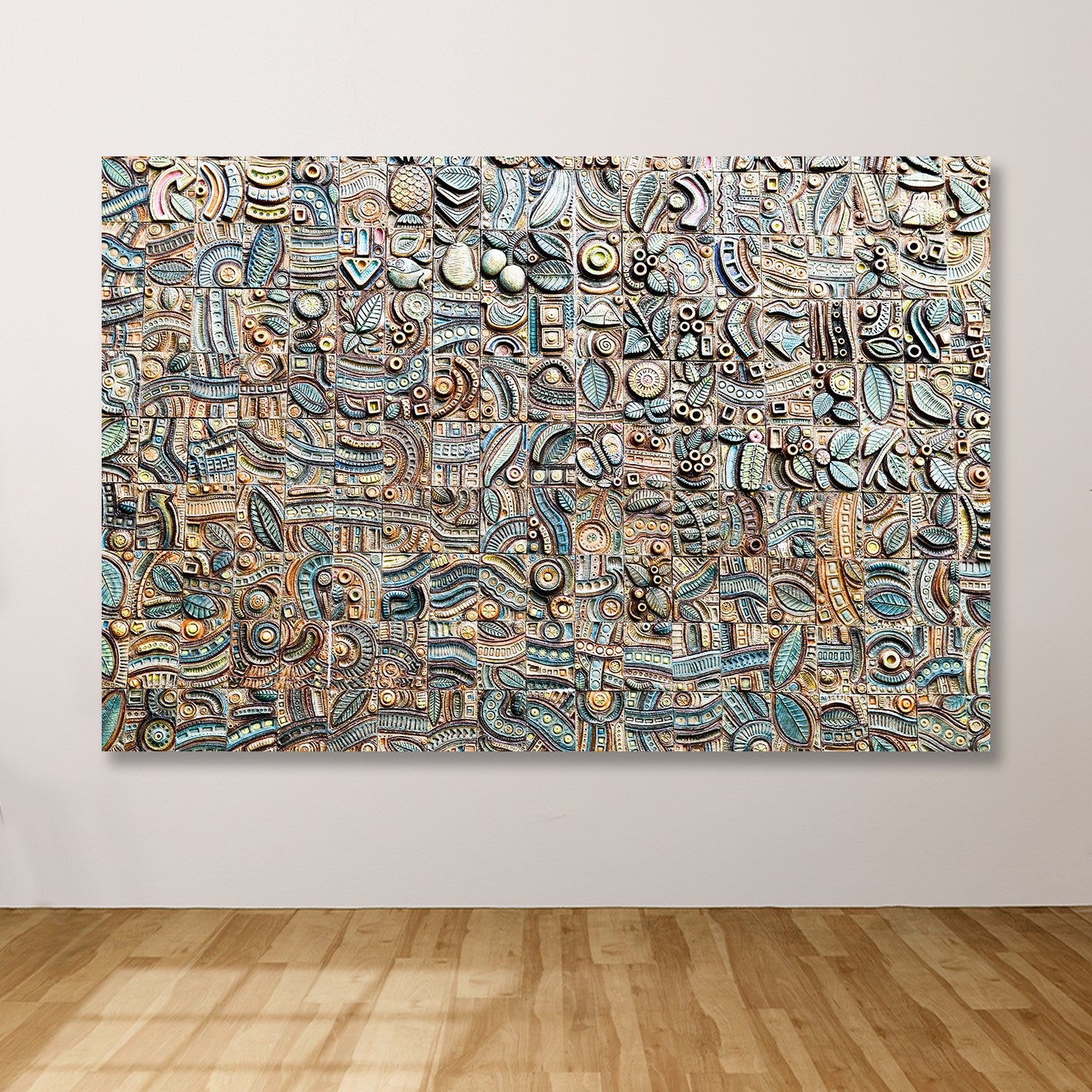 Quadro Decorativo em Tela Multicolor 100x140 cm | 100% Canvas com Moldura de Madeira (3–4 cm) – DEV6717