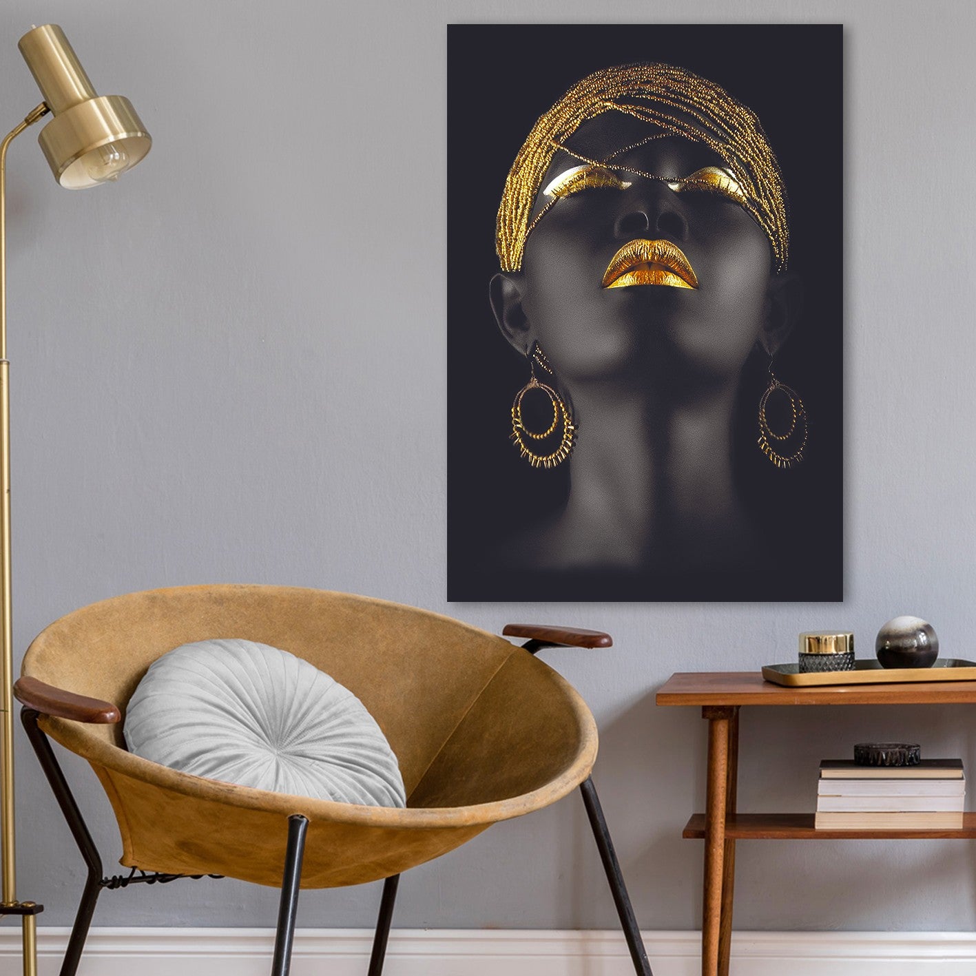 Tela Decorativa Multicolor 100x140 cm em Canvas 100% com Moldura de Madeira (3–4 cm)