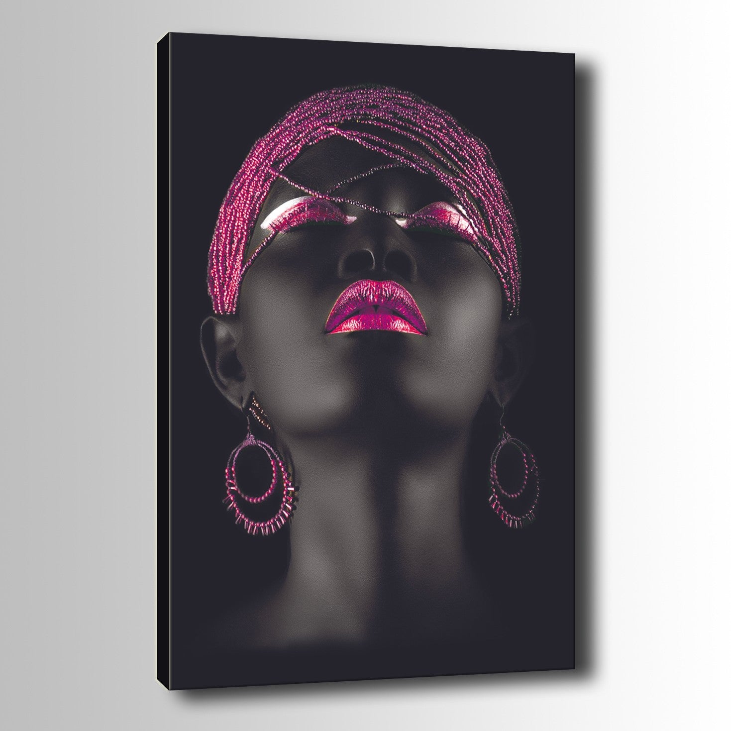 Quadro Decorativo em Tela 100% com Moldura de Madeira (3–4 cm), 100x140 cm – Multicolor